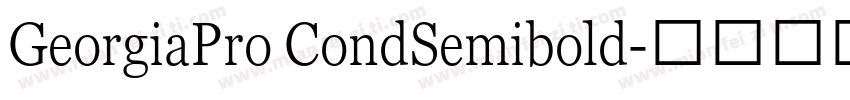 GeorgiaPro CondSemibold字体转换